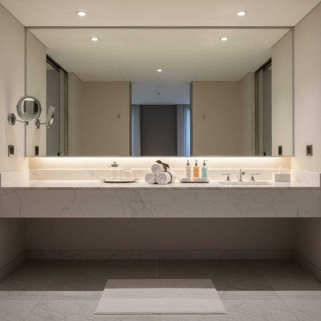 청소 후 화장대