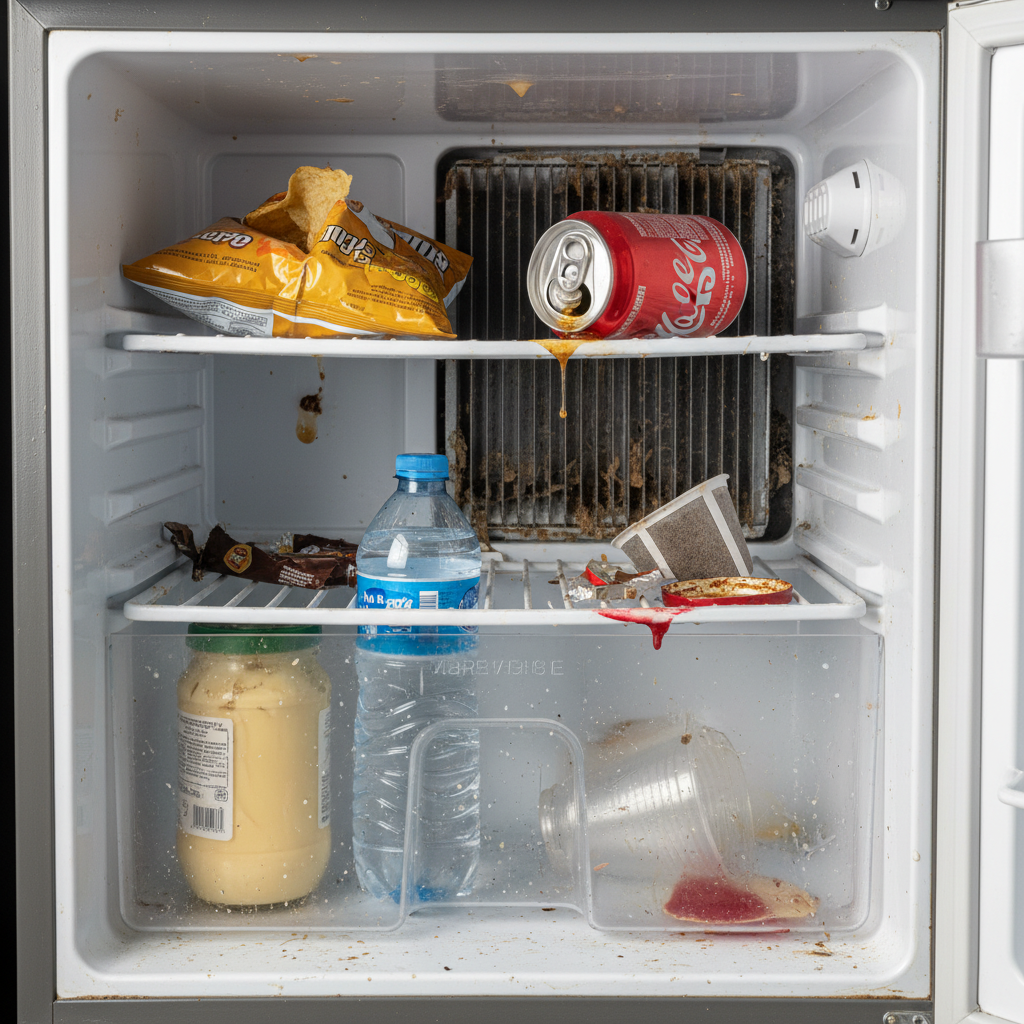 청소 전 냉장고